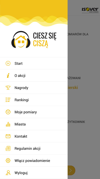 Emulate iPhone app Ciesz się Ciszą using MyAndroid