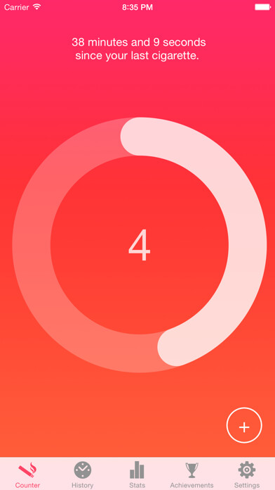 Emulate iPhone app Cigarette Counter - How much do you smoke? using MyAndroid Emulate iPhone app Cigarette Counter - How much do you smoke? using MyAndroid