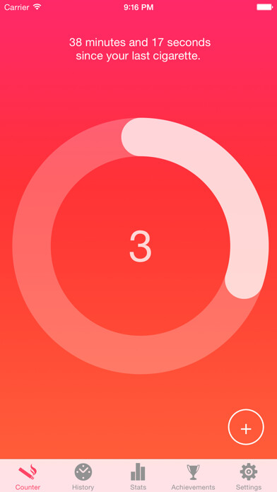 Emulate iPhone app Cigarette Counter Lite - How much do you smoke? using MyAndroid Emulate iPhone app Cigarette Counter Lite - How much do you smoke? using MyAndroid