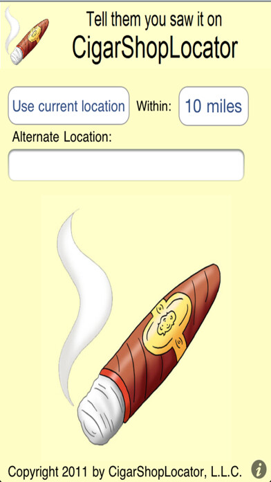 Emulate iPhone app CigarShopLocator using MyAndroid