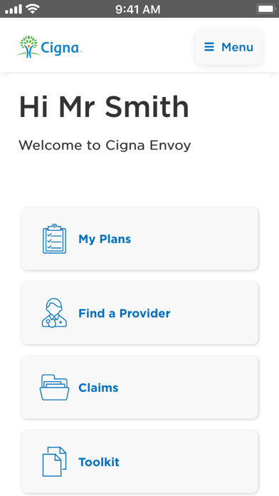 Emulate iPhone app Cigna Envoy® using MyAndroid Emulate iPhone app Cigna Envoy® using MyAndroid