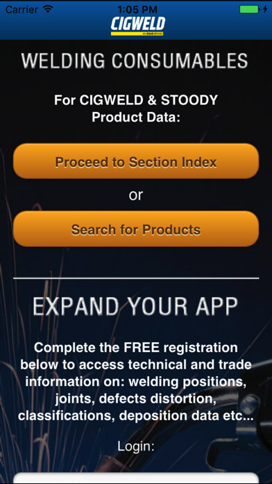 Emulate iPhone app Cigweld Welding Pocket Guide using MyAndroid Emulate iPhone app Cigweld Welding Pocket Guide using MyAndroid