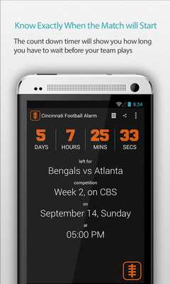 Emulate Android APK Cincinnati Football Alarm