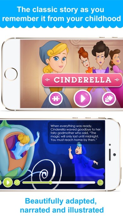Emulate iPhone app Cinderella - Narrated Story for Kids using MyAndroid