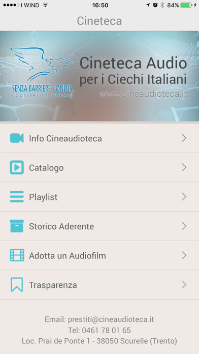 Emulate iPhone app CineAudioteca using MyAndroid
