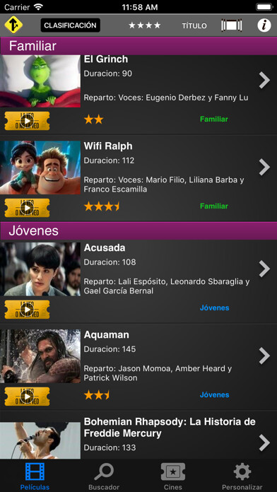Emulate iPhone app Cineguía using MyAndroid Emulate iPhone app Cineguía using MyAndroid