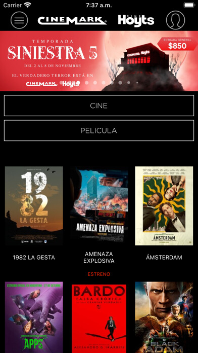 Emulate iPhone app Cinemark Hoyts Argentina using MyAndroid Emulate iPhone app Cinemark Hoyts Argentina using MyAndroid