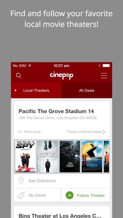 Emulate iPhone app Cinepop - Showtimes, Deals, and Discounts for Movies at Theaters using MyAndroid Emulate iPhone app Cinepop - Showtimes, Deals, and Discounts for Movies at Theaters using MyAndroid