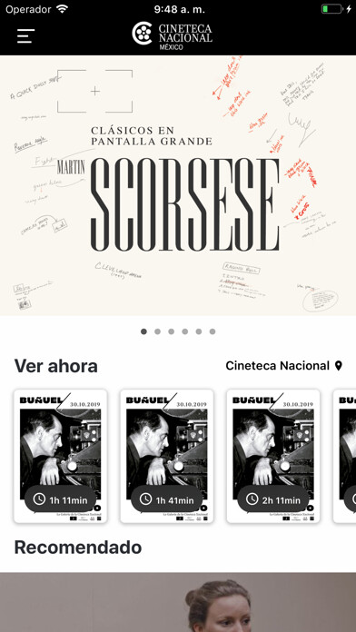 Emulate iPhone app Cineteca Nacional Cartelera using MyAndroid