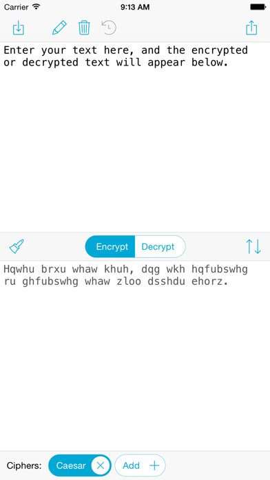 Emulate iPhone app Ciphers: Solve the Enigma using MyAndroid Emulate iPhone app Ciphers: Solve the Enigma using MyAndroid
