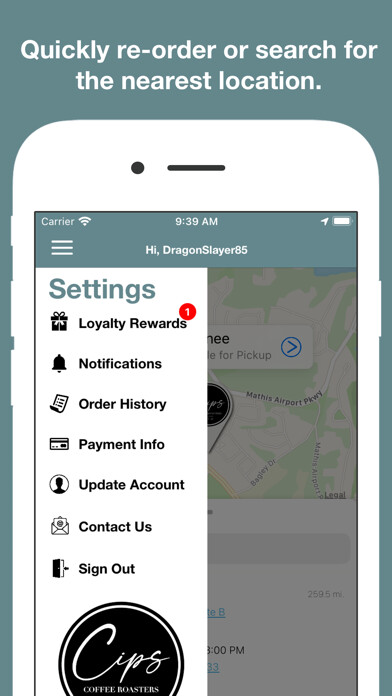 Emulate iPhone app Cips Coffee Roasters using MyAndroid Emulate iPhone app Cips Coffee Roasters using MyAndroid