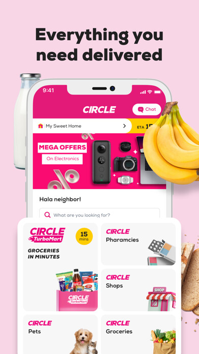 Emulate iPhone app Circle: 15 min grocery & more using MyAndroid Emulate iPhone app Circle: 15 min grocery & more using MyAndroid