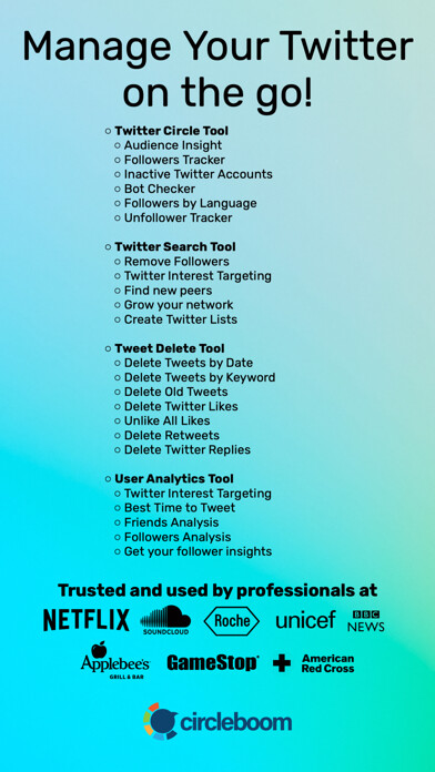 Emulate iPhone app Circleboom - Follower Tracker using MyAndroid Emulate iPhone app Circleboom - Follower Tracker using MyAndroid