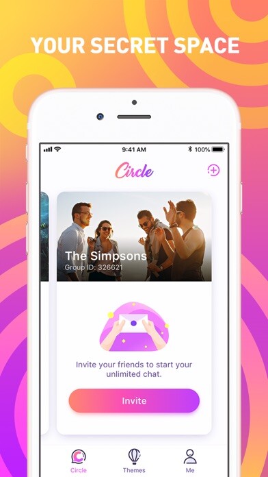 Emulate iPhone app Circle Call - Color, Private using MyAndroid