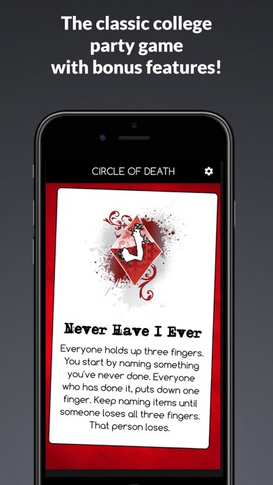 Emulate iPhone app Circle of Death Party Game using MyAndroid