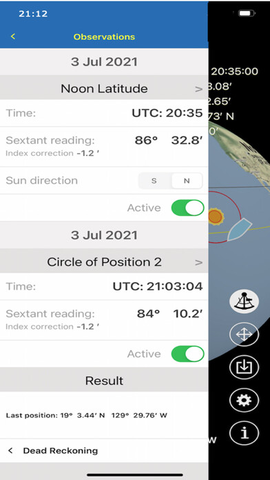 Emulate iPhone app Circle Of Position Navigation using MyAndroid