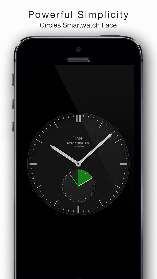 Emulate iPhone app Circles - Smartwatch Face and Alarm Clock using MyAndroid