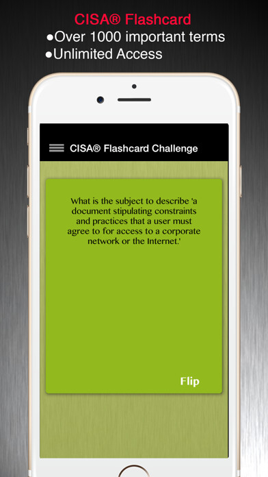 Emulate iPhone app CISA® Flashcard using MyAndroid Emulate iPhone app CISA® Flashcard using MyAndroid