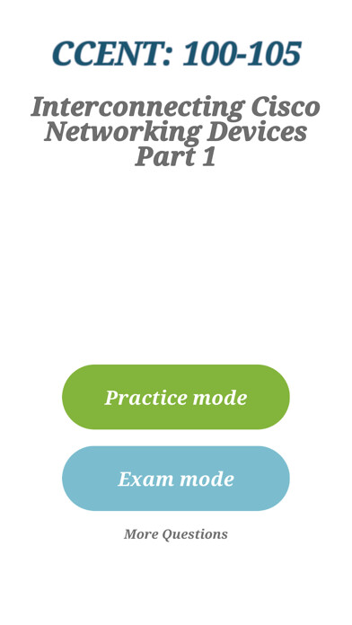 Emulate iPhone app Cisco CCENT: 100-105 Exam using MyAndroid Emulate iPhone app Cisco CCENT: 100-105 Exam using MyAndroid