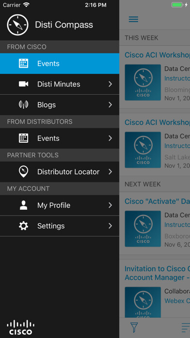 Emulate iPhone app Cisco Disti Compass using MyAndroid