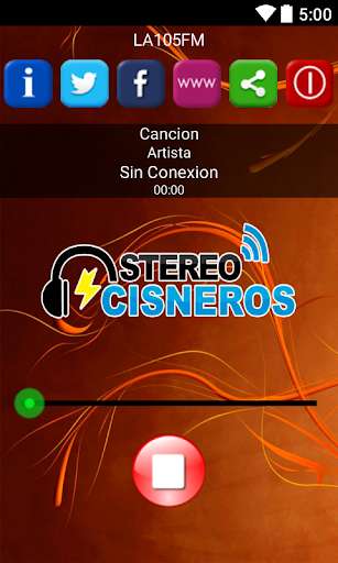 Run android online APK CISNEROS STEREO LA105FM from MyAndroid or emulate CISNEROS STEREO LA105FM using MyAndroid Run android online APK CISNEROS STEREO LA105FM from MyAndroid or emulate CISNEROS STEREO LA105FM using MyAndroid