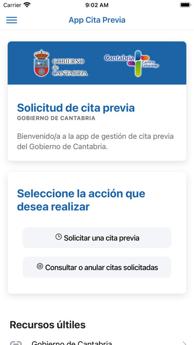 Emulate iPhone app Cita Previa Cantabria using MyAndroid Emulate iPhone app Cita Previa Cantabria using MyAndroid
