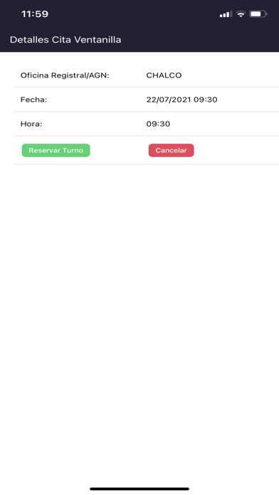 Emulate iPhone app Citas IFREM using MyAndroid