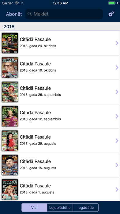 Emulate iPhone app Citādā Pasaule using MyAndroid Emulate iPhone app Citādā Pasaule using MyAndroid