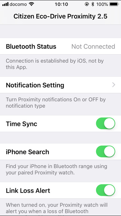 Emulate iPhone app Citizen Eco-Drive Proximity2.5 using MyAndroid