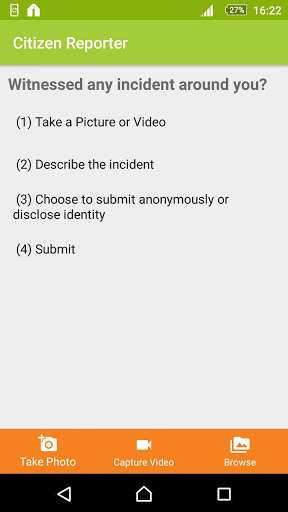 Emulate Android APK Citizen Reporter