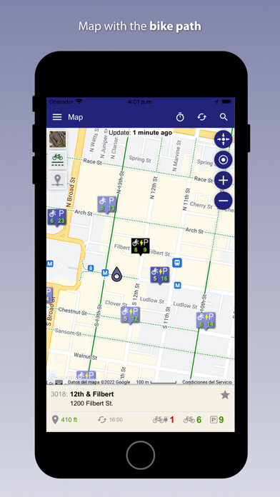 Emulate iPhone app City Bikes Share using MyAndroid