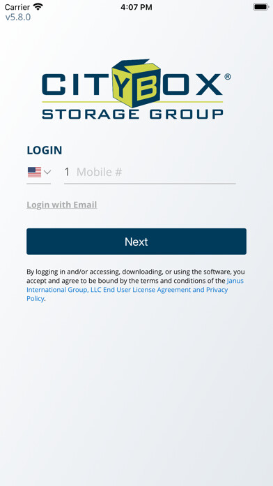 Emulate iPhone app CityBox Storage using MyAndroid
