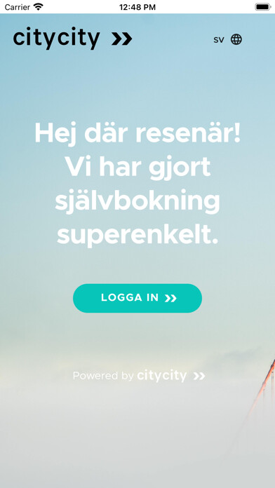Emulate iPhone app CityCity - Boka affärsresor using MyAndroid