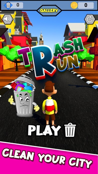 Emulate iPhone app City Cleaner Garbage Trash Run using MyAndroid