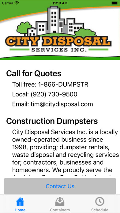 Emulate iPhone app City Disposal using MyAndroid