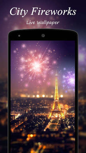Emulate Android APK City Fireworks live wallpaper