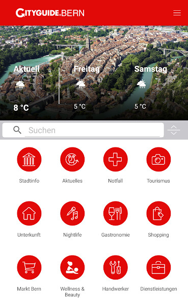 Run android online APK CITYGUIDE Bern from MyAndroid or emulate CITYGUIDE Bern using MyAndroid