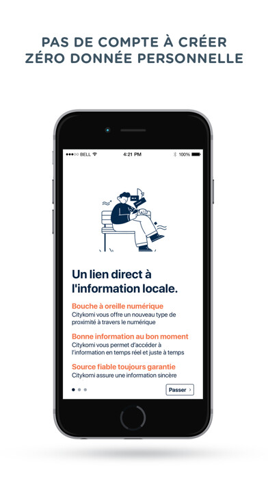 Emulate iPhone app Citykomi alerte en temps rel using MyAndroid