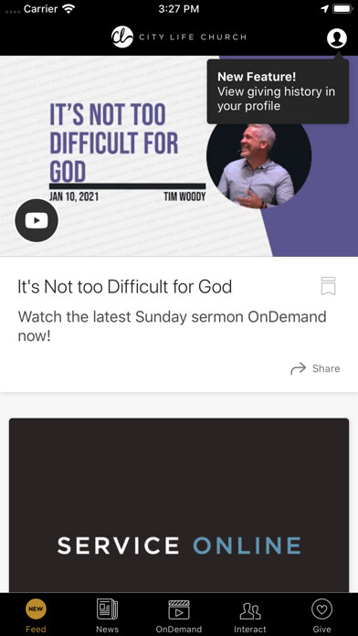 Emulate iPhone app City Life Church - Fort Worth using MyAndroid