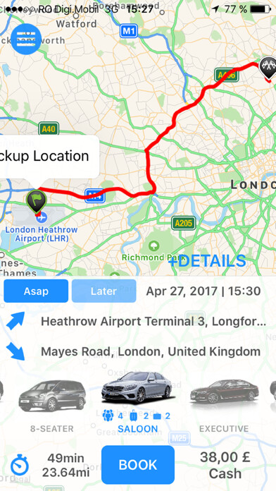 Emulate iPhone app CityLink Executive using MyAndroid