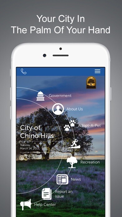Emulate iPhone app City of Chino Hills using MyAndroid