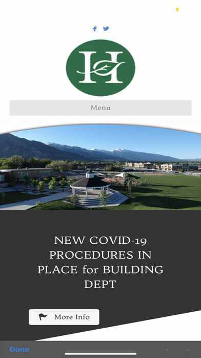 Emulate iPhone app City of Holladay, UT using MyAndroid