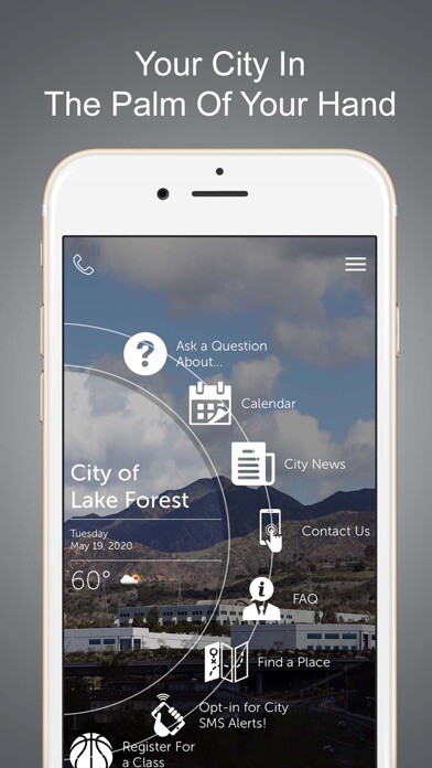 Emulate iPhone app City of Lake Forest using MyAndroid