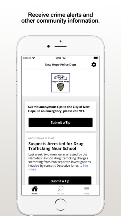 Emulate iPhone app City of New Hope using MyAndroid