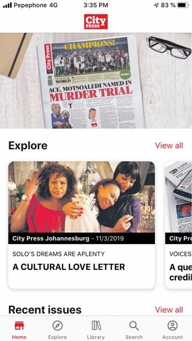 Emulate iPhone app City Press - Johannesburg using MyAndroid Emulate iPhone app City Press - Johannesburg using MyAndroid