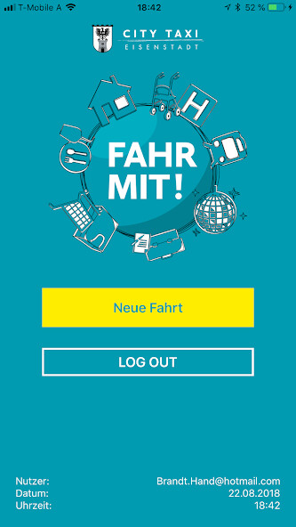 Emulate iPhone app City Taxi Eisenstadt using MyAndroid