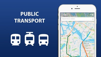 Emulate iPhone app City Transport Map Amsterdam using MyAndroid