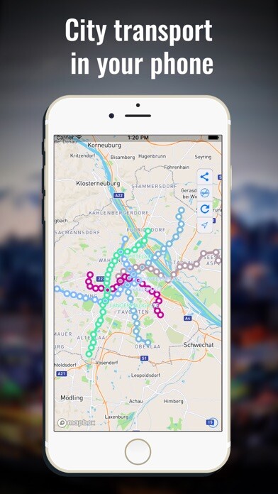 Emulate iPhone app City Transport Map Paphos using MyAndroid