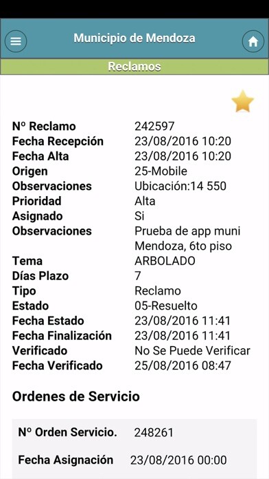 Emulate iPhone app Ciudad de Mendoza - Reclamos using MyAndroid