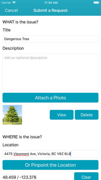Emulate iPhone app CivicLabs Tell the Town using MyAndroid